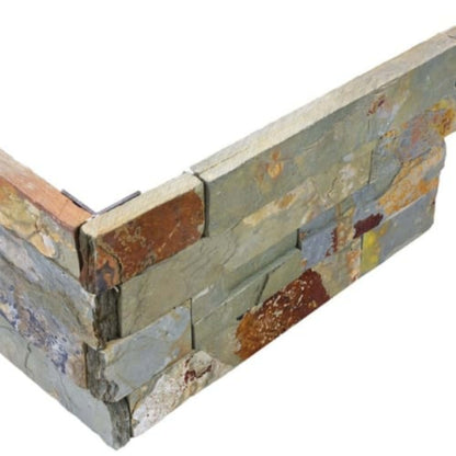 Ledger Stone in Sierra 6x18 Assembled Corner Natural Stone
