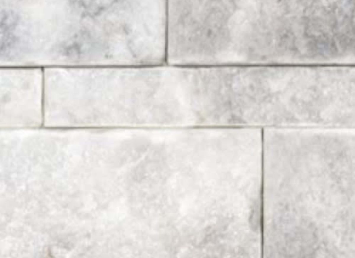 Bianco Venatino in Split Face 6x24 Wall Panels