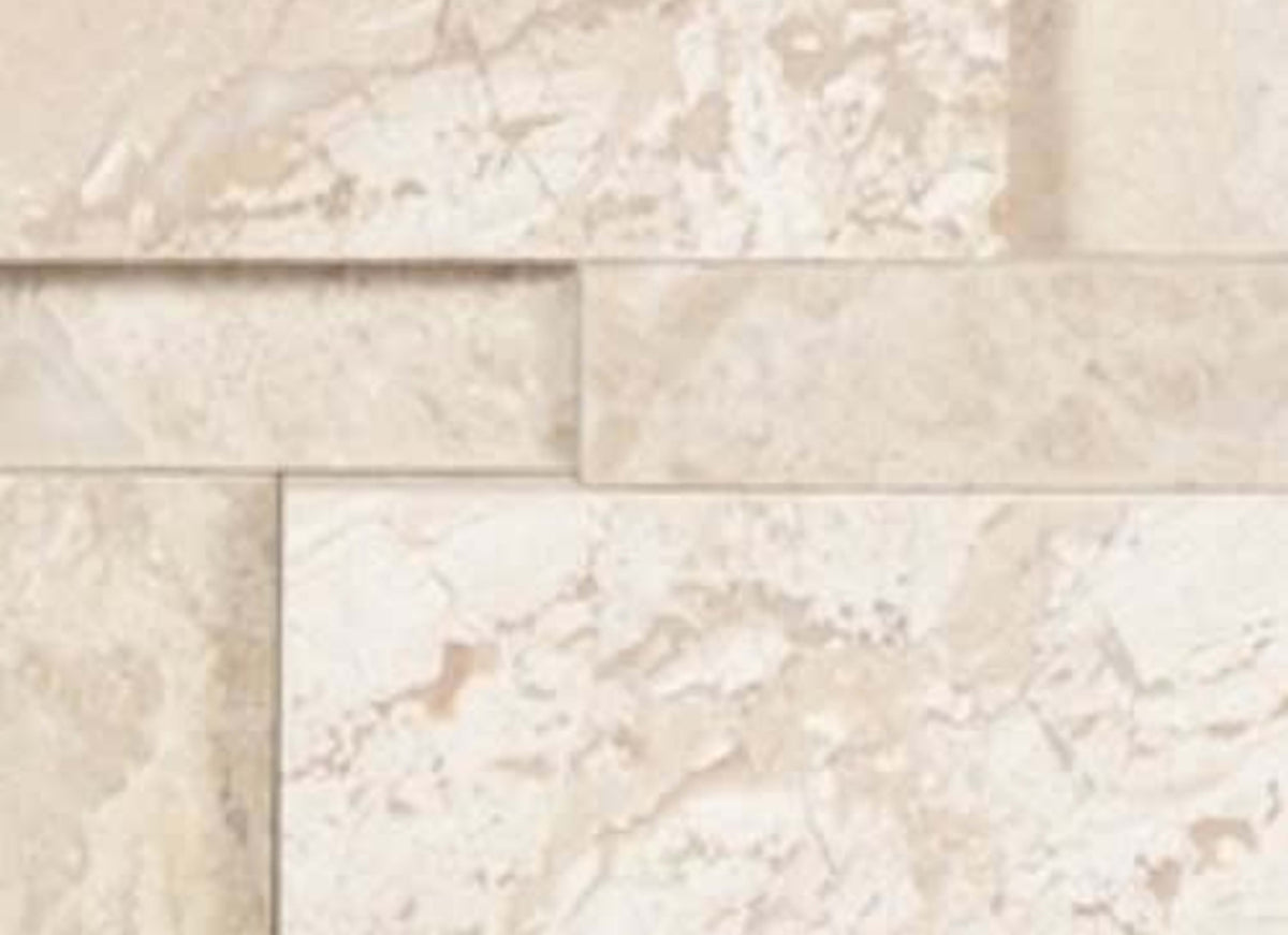 Splitface & Cubics in Impero Reale 6x24 Cubic Wall Panels Honed