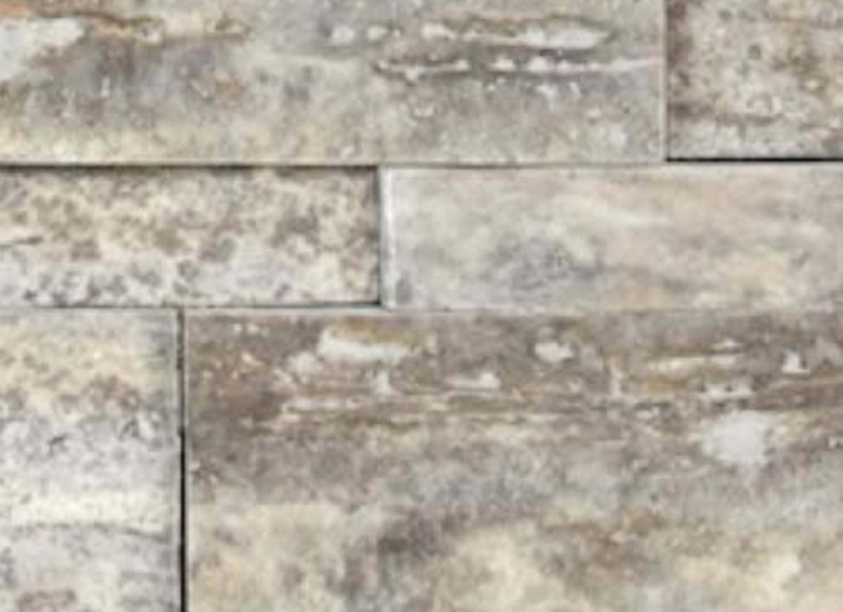 Silver Ash in Honed Cubics 6x24 Wall Panels