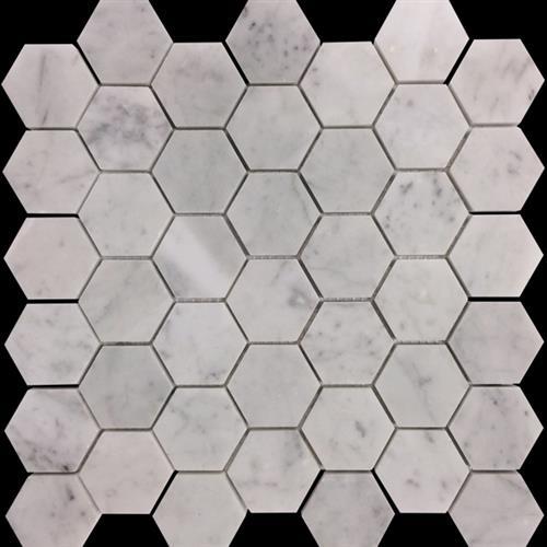 Marbella in Carrarra Hex 2x2 Honed Natural Stone