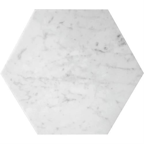 Marbella in Carrarra Hex 10x10 Honed Natural Stone