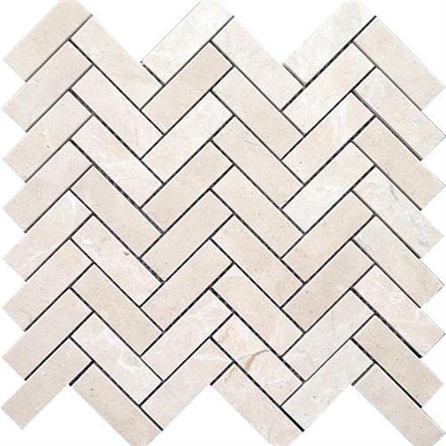 Valencia in Crema 1x3" Herringbone Natural Stone