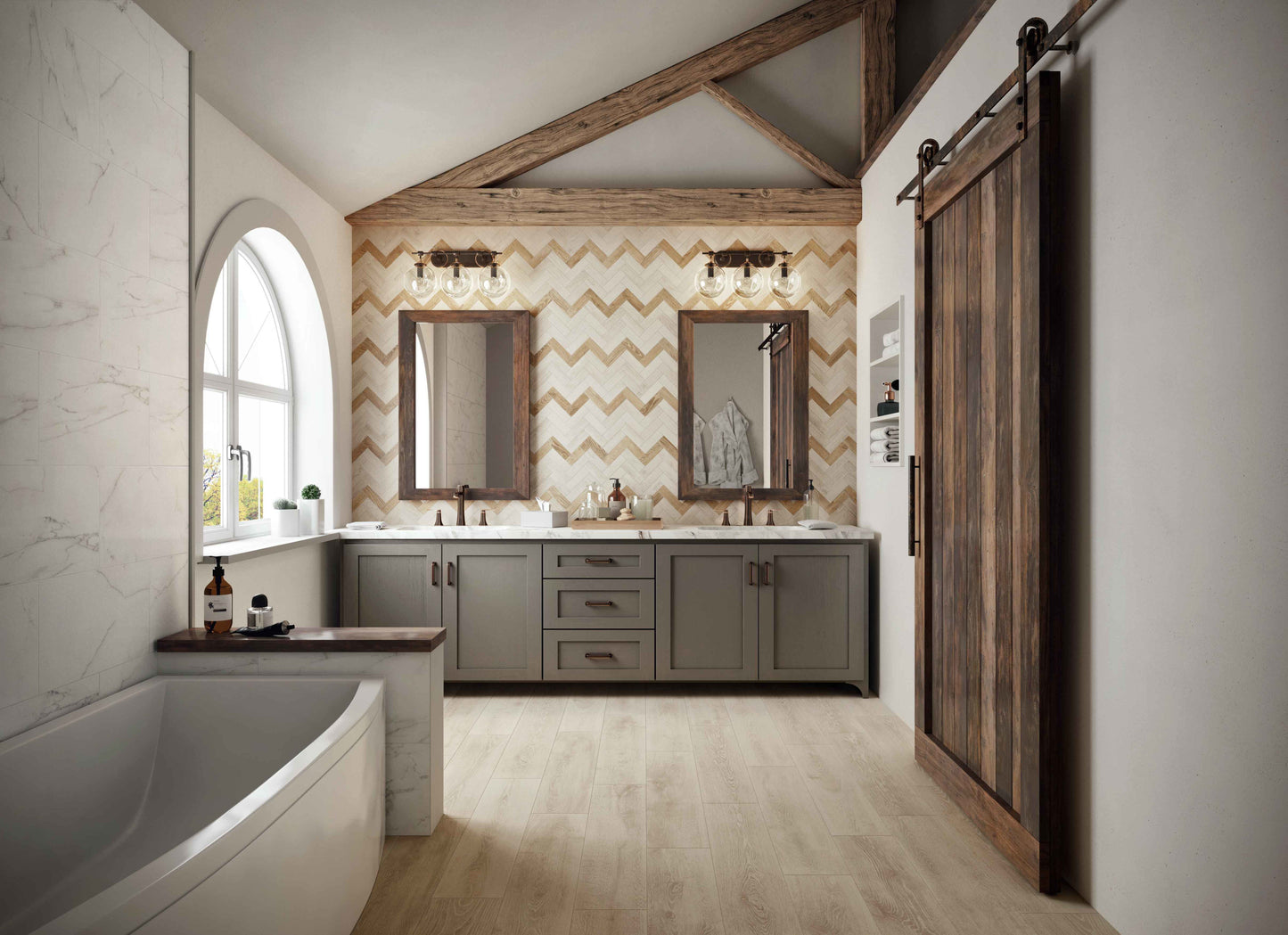 Homeland in Rye Herringbone Mosaic