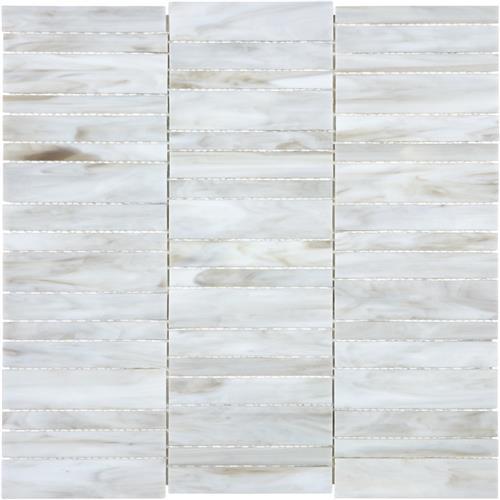 Baroque in Calacatta - Stacked Glass Tile