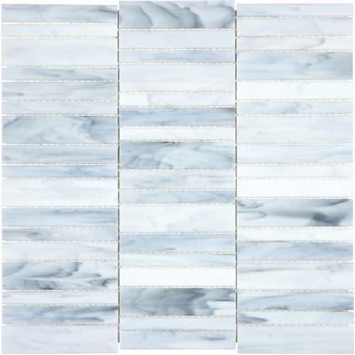 Baroque in Carrara - Stacked Glass Tile
