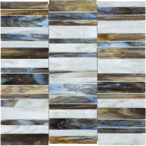 Baroque in Corallo - Stacked Glass Tile
