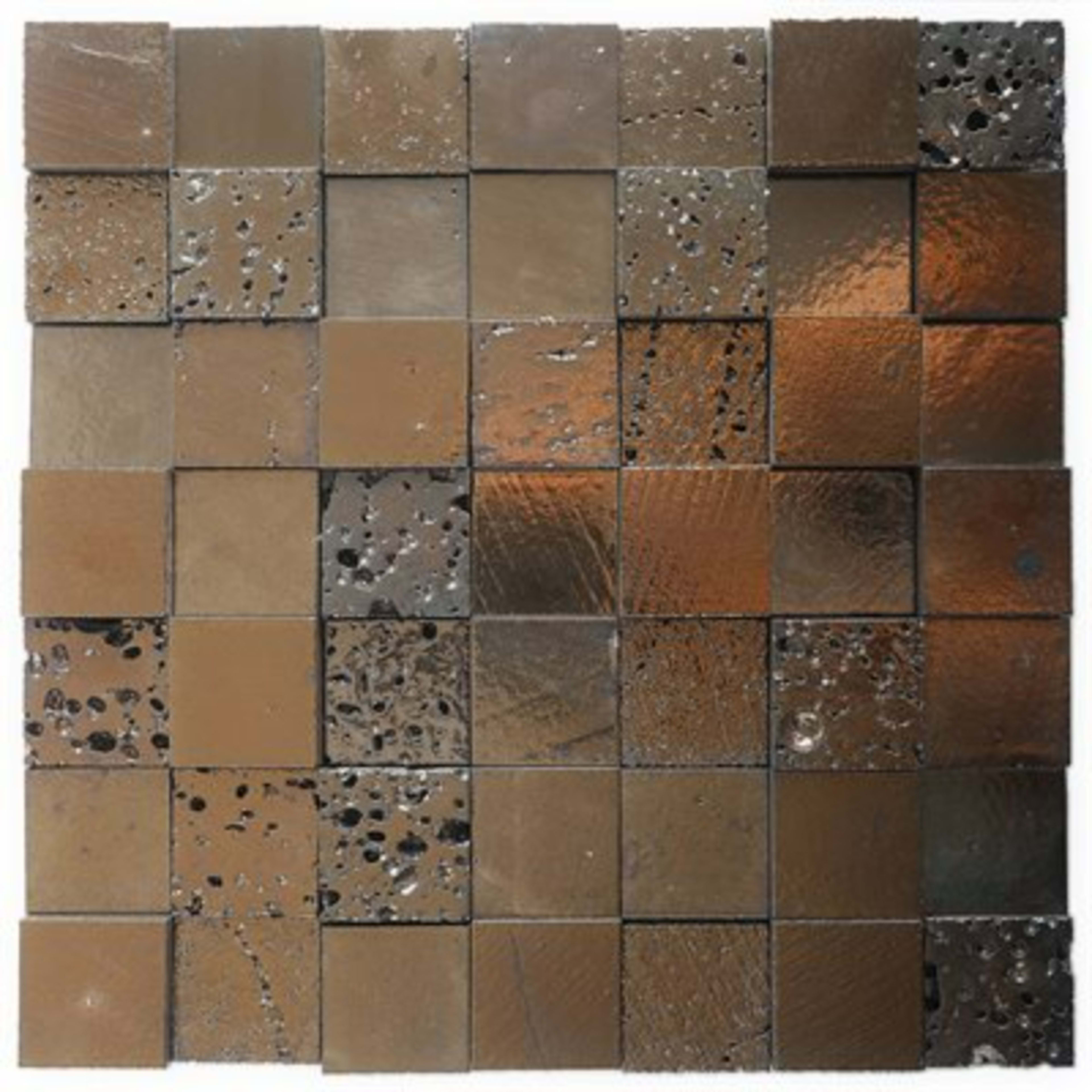 Art Lava in Blocks 3d Metallic Bronze Natural Stone – DesignCo