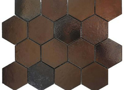 Art Lava in Hexagon Metallic Bronze