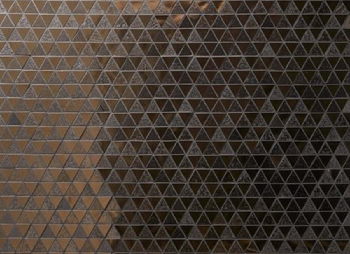 Art Lava in Triangles Metallic Bronze