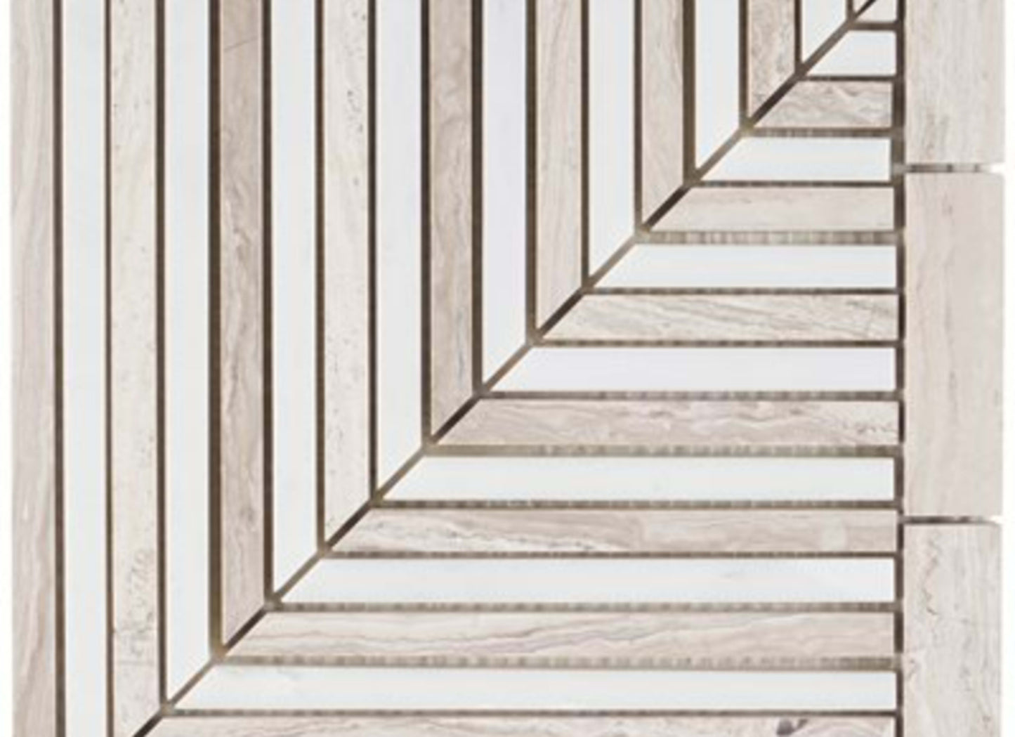 Avant Garde in Linear Corner Piece Asian Statuary  Wooden Beige