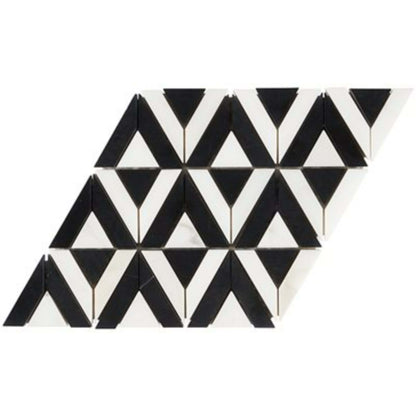 Avant Garde in Triangle Calacatta And Black Jade Natural Stone