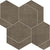 Fray in Tobacco Hexmark Mosaic Tile