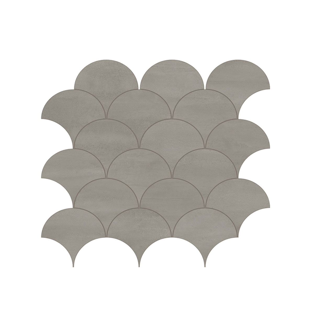 Reflex in Titanium Peacock Mosaic Tile