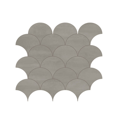 Reflex in Titanium Peacock Mosaic Tile