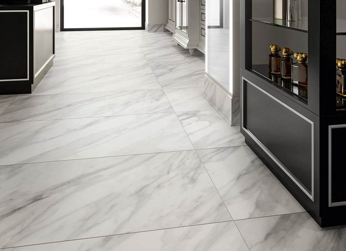 Trilogy in Carrara Classic Chevron Mosaic