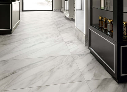 Trilogy in Carrara Classic Chevron Mosaic
