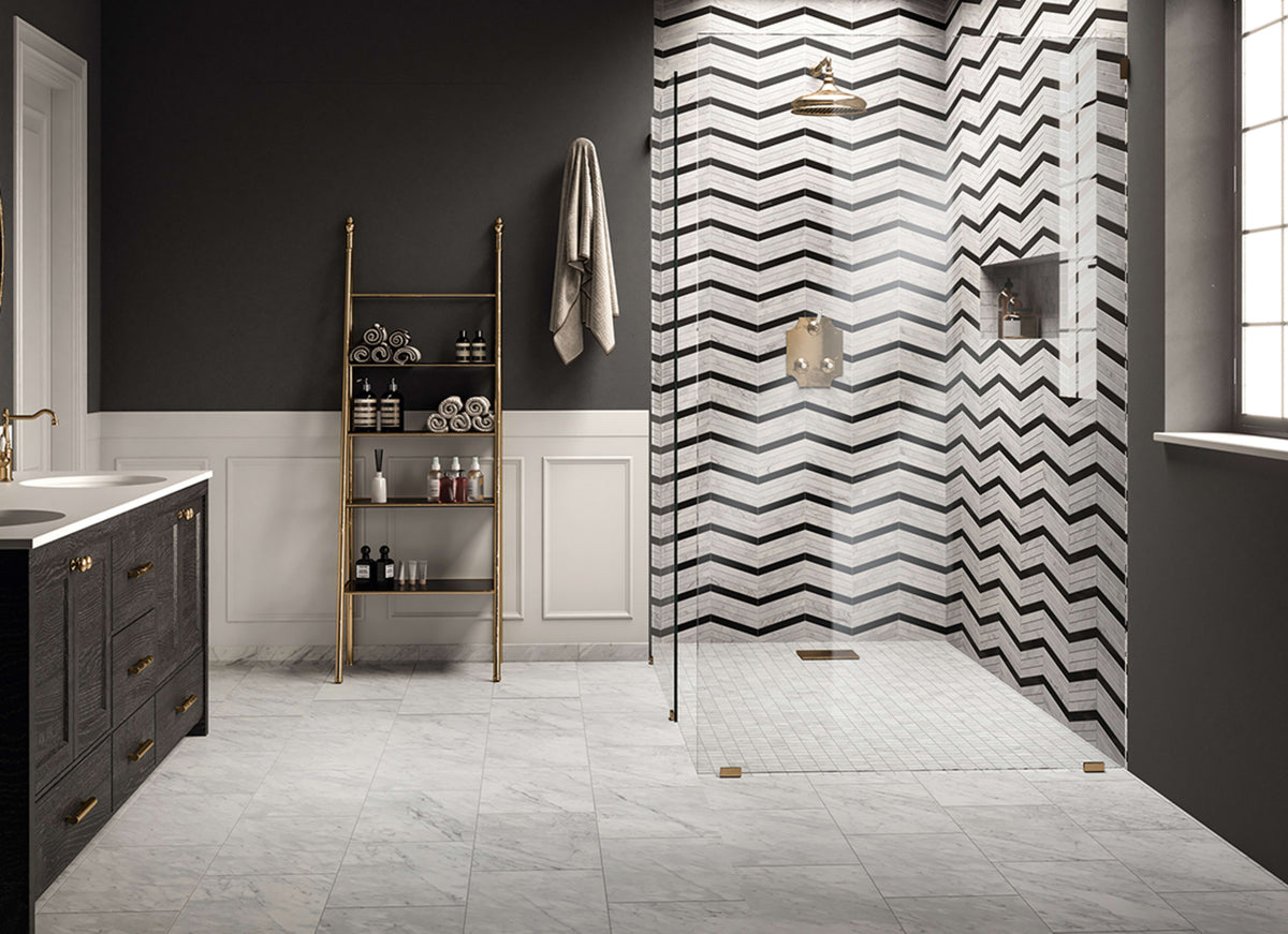Trilogy in Calacatta Arabesque Mosaic