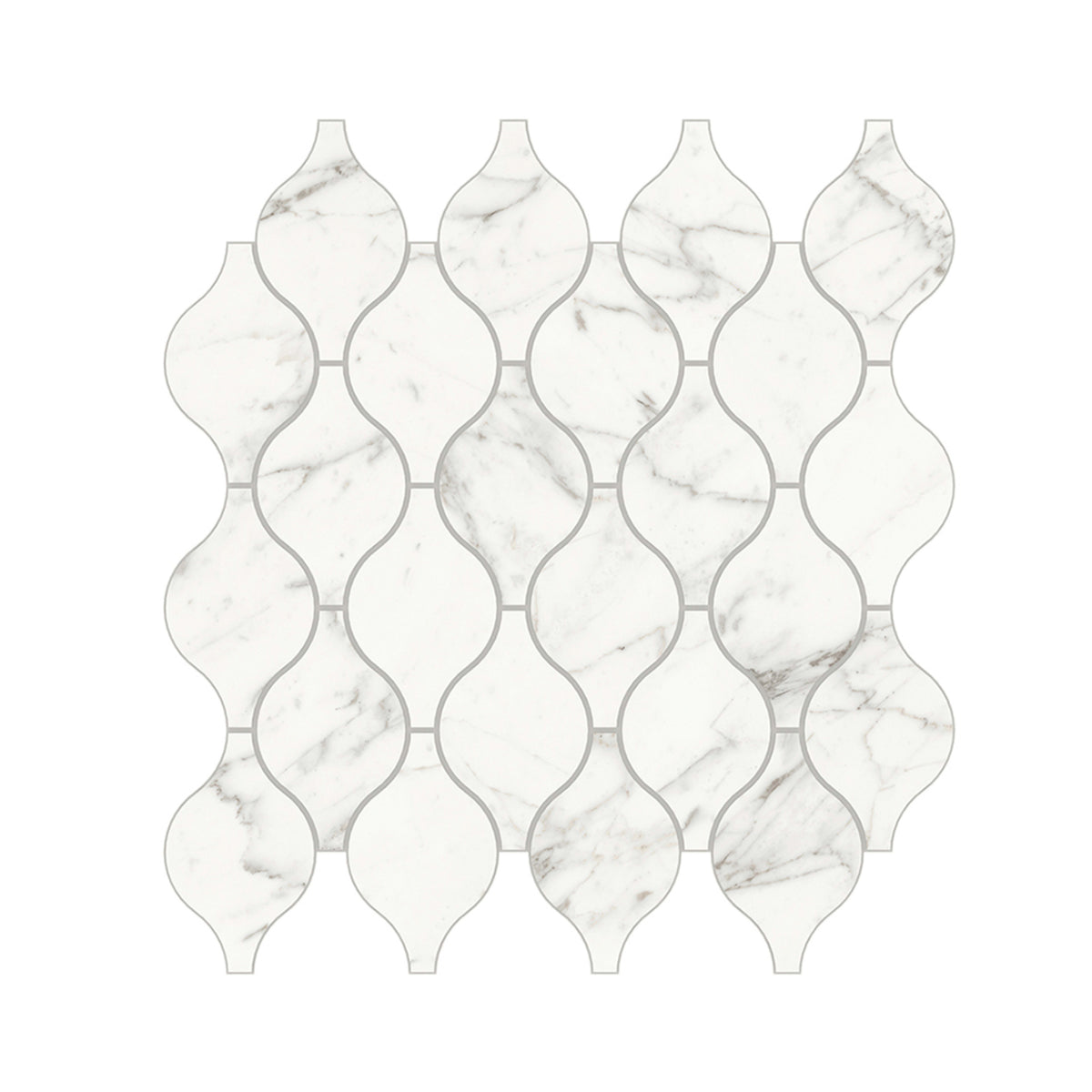 Trilogy in Calacatta Arabesque Mosaic Tile