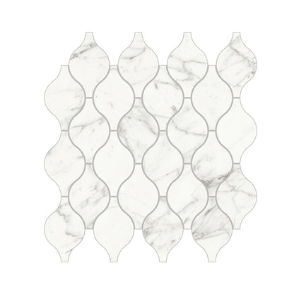 Trilogy in Calacatta Arabesque Mosaic Tile