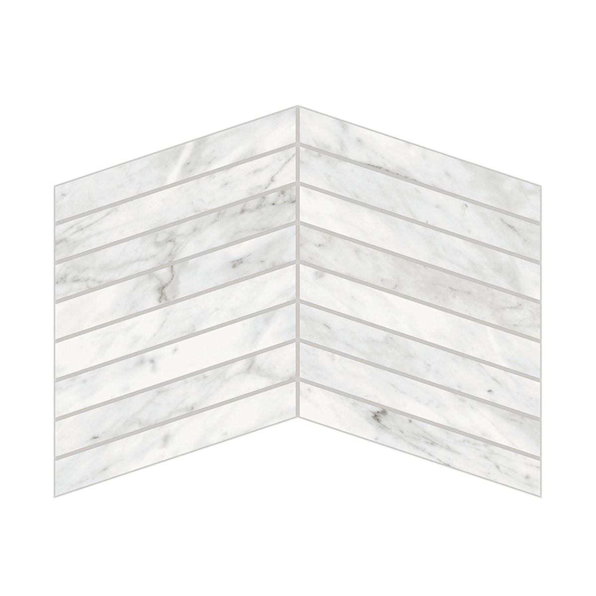 Trilogy in Carrara Classic Chevron Mosaic Tile