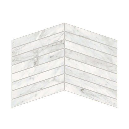 Trilogy in Carrara Classic Chevron Mosaic Tile