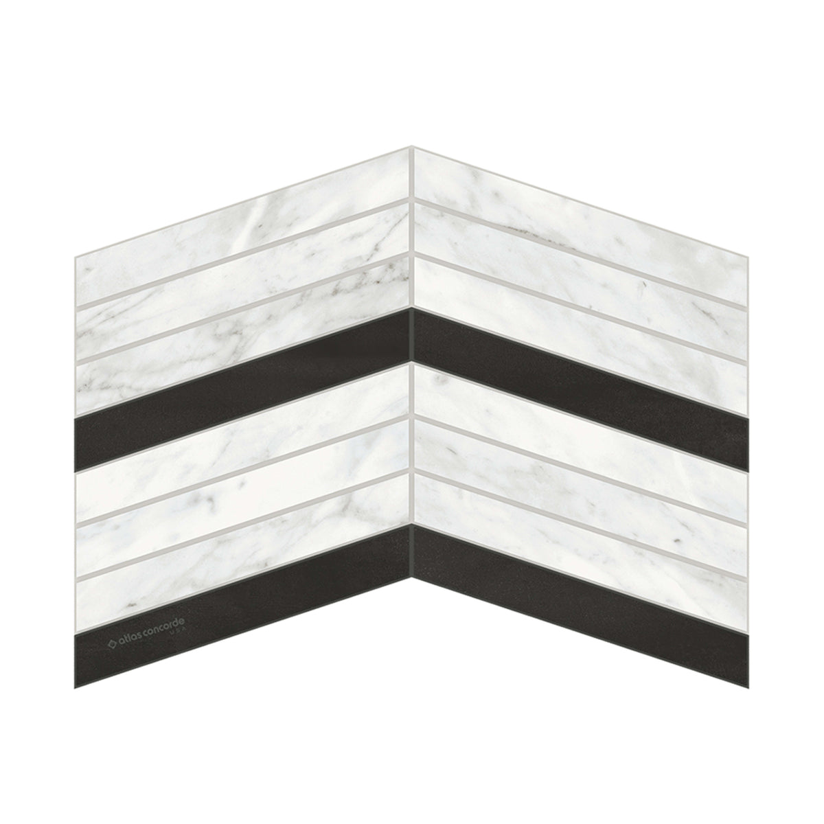 Trilogy in Chevron Mix Mosaic Tile