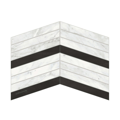 Trilogy in Chevron Mix Mosaic Tile