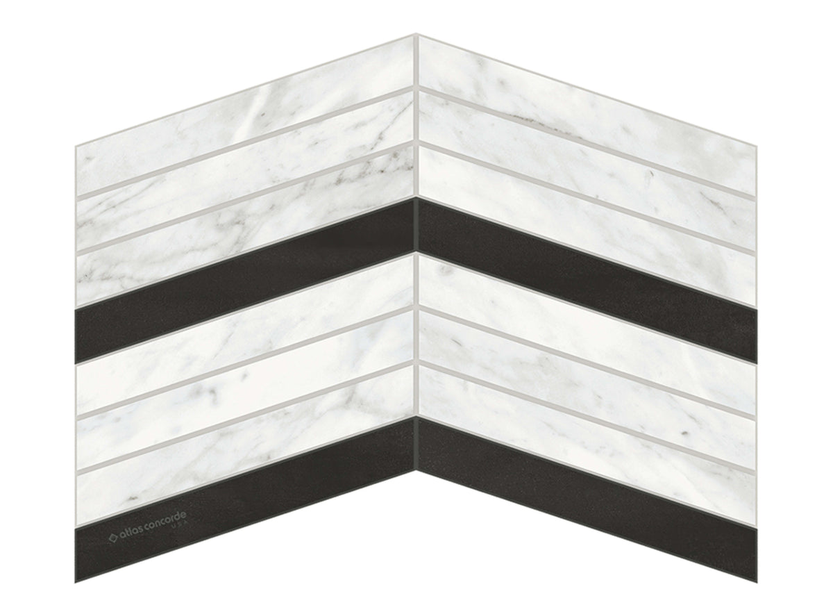 Trilogy in Chevron Mix Mosaic
