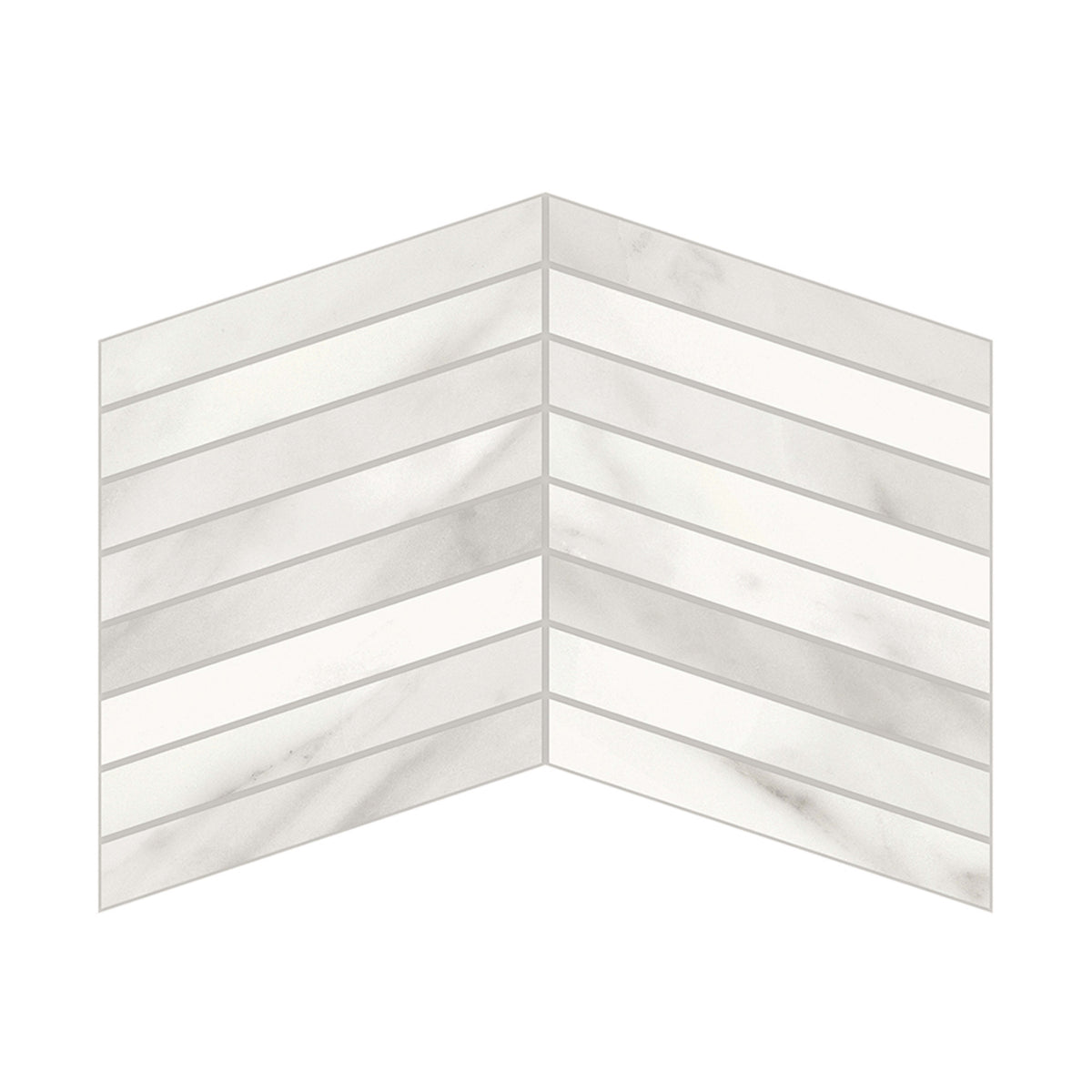 Trilogy in Volakas Royal Chevron Mosaic Tile