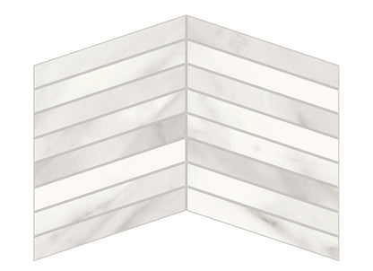 Trilogy in Volakas Royal Chevron Mosaic