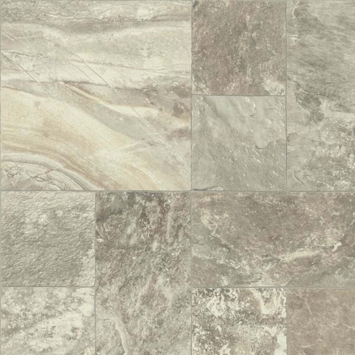 CushionStep Eagle Rock Slate in Seagull 12' Vinyl Sheet Goods