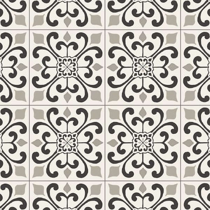 CushionStep Amador Medallion in Heirloom Gray 12' Vinyl Sheet Goods