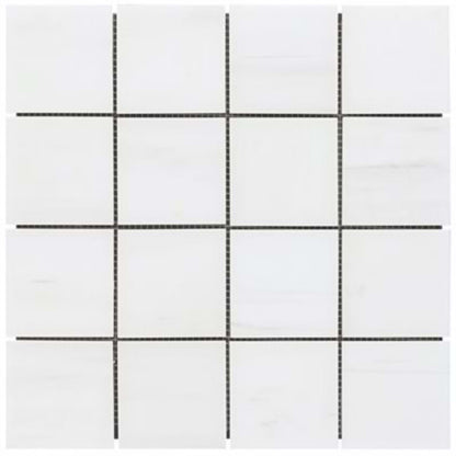 Bianco Dolomite in Premium 3'' Square Honed Natural Stone