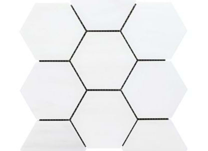 Bianco Dolomite in Premium 4'' Hexagon Polished