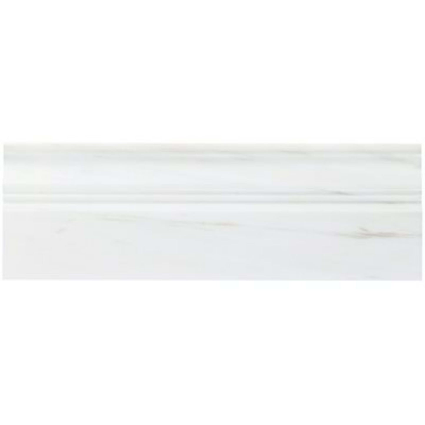 Bianco Dolomite in Premium Base Molding Polished 4x12 Natural Stone