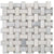 Basket Weave in Asian Statuary With Silver Dot Honed Natural Stone