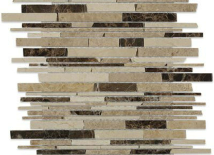 Big Styx in Crema Marfil Light Emperador  Dark Emperador
