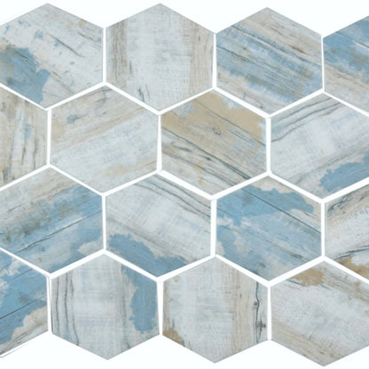 Bark in Bay - 3" Hex Mosaix Tile
