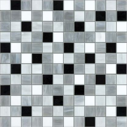 Baroque in Arabescato 1x1 Mosaic Glass Tile