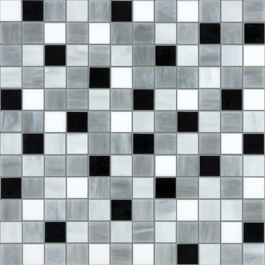 Baroque in Arabescato 1x1 Mosaic Glass Tile