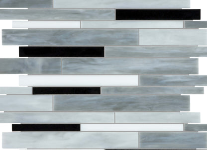 Baroque in Arabescato Random Strip Mosaic