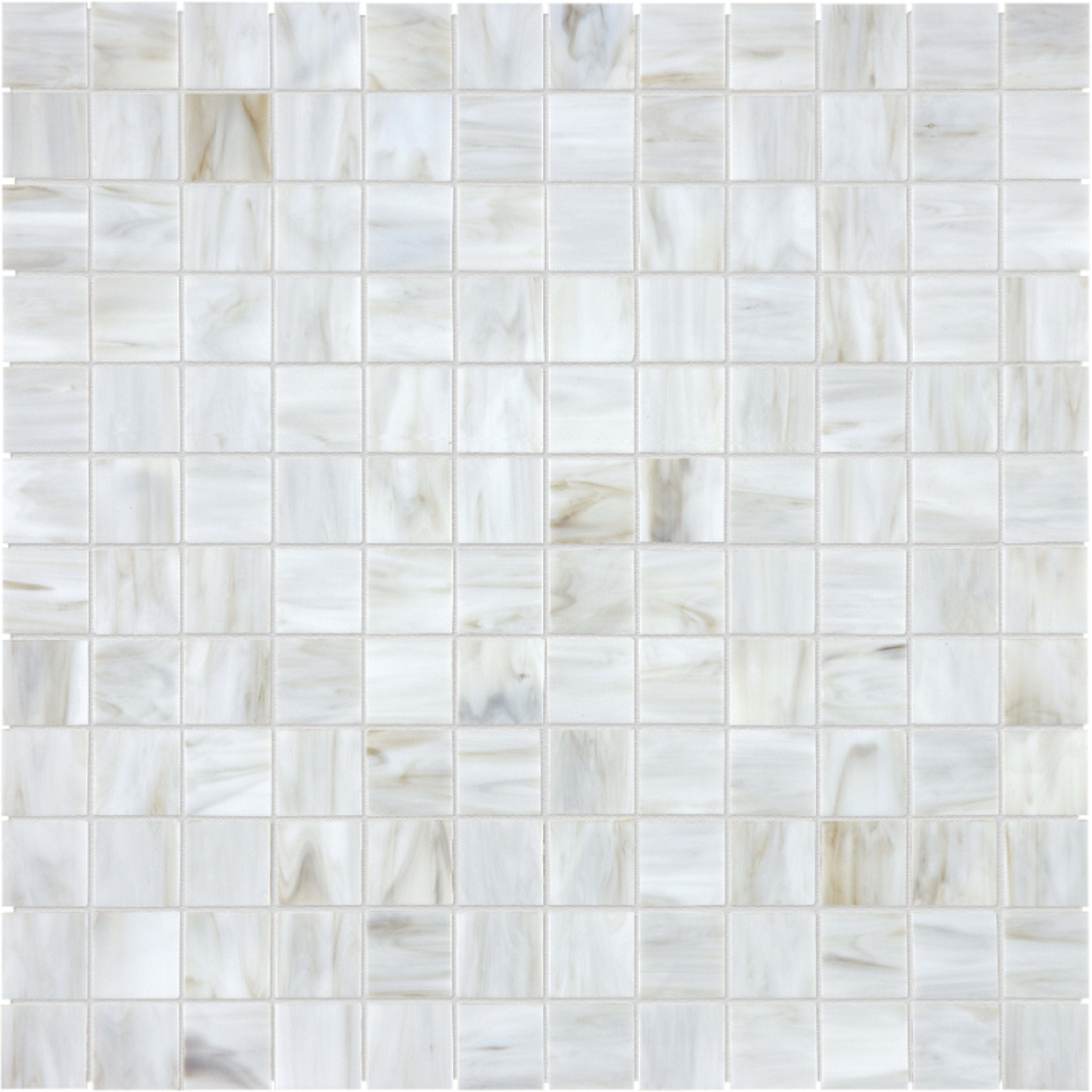 Baroque in Calacatta 1x1 Mosaic Glass Tile