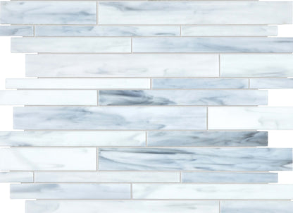 Baroque in Carrara Random Strip Mosaic