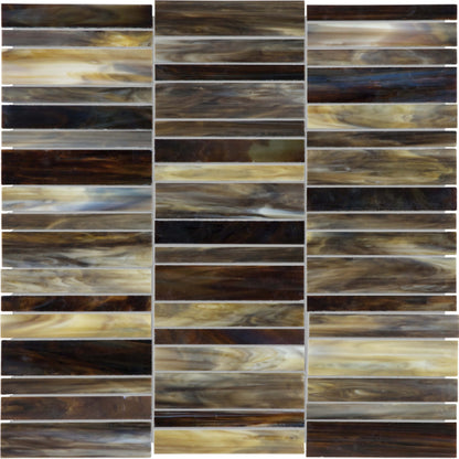 Baroque in Paradiso Random Stacked Mosaic Glass Tile