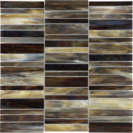 Baroque in Paradiso Random Stacked Mosaic Glass Tile
