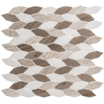 Colonial in Bay Colony Long 2 1/2x1 Long Hex Natural Stone