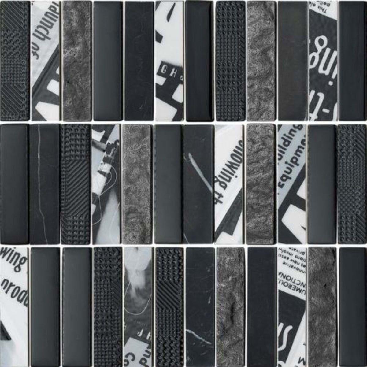 Finish Line in Black 1x4 Pressblend Tile
