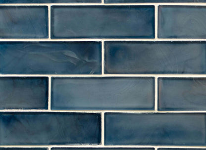 Blue Shimmer in Blue Shimmer Glass Subway Tile
