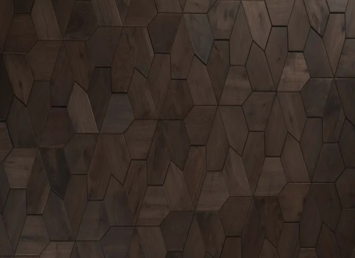 Wall - Motif - Blume in Darkened Walnut